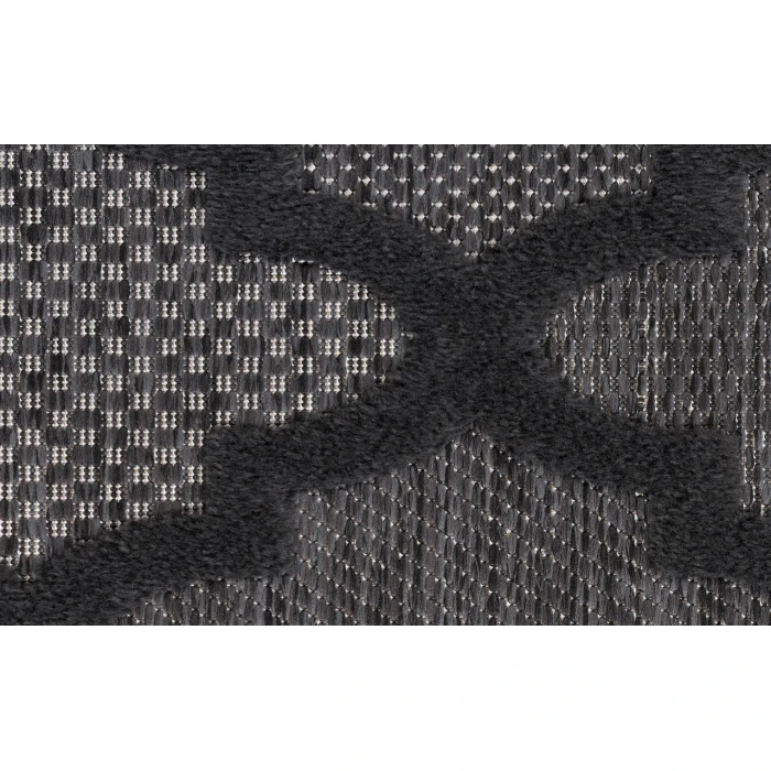 Nourison Easy Care Charcoal Black NES01 8 ft. Round Rug