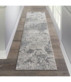Michael Amini MA90 Uptown UPT02 Ivory/Grey 2 ft. 2 in. X 7 ft. 6 in. Area Rug