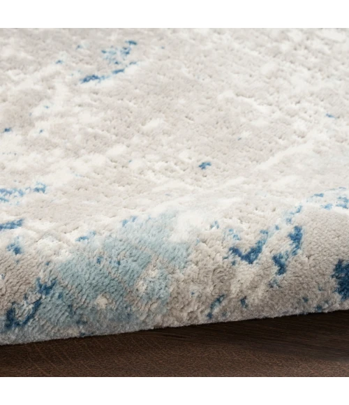 Nourison Quarry Ivory Grey Blue QUA01 12 ft. Rect. Rug
