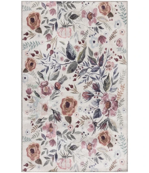 Nourison Nourison Washables Ivory Pink NWB01 3 ft. X 5 ft. Rectangle Rug