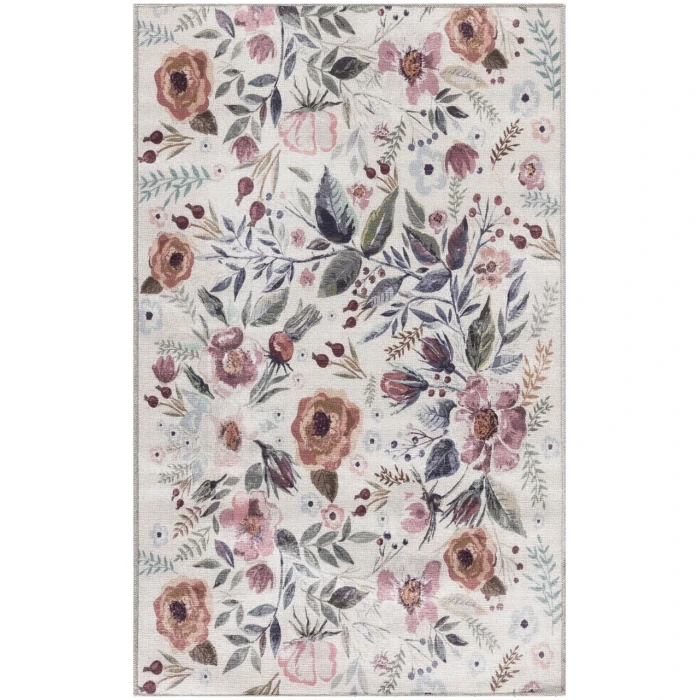 Nourison Nourison Washables Ivory Pink NWB01 3 ft. X 5 ft. Rectangle Rug