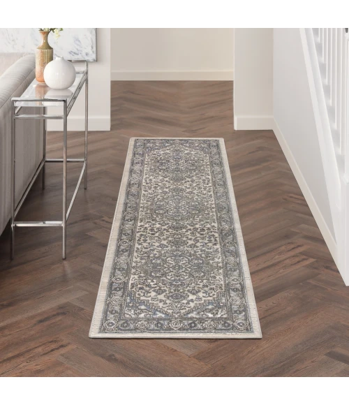 Nourison Quarry Ivory Blue QUA05 6 ft. Rect. Rug