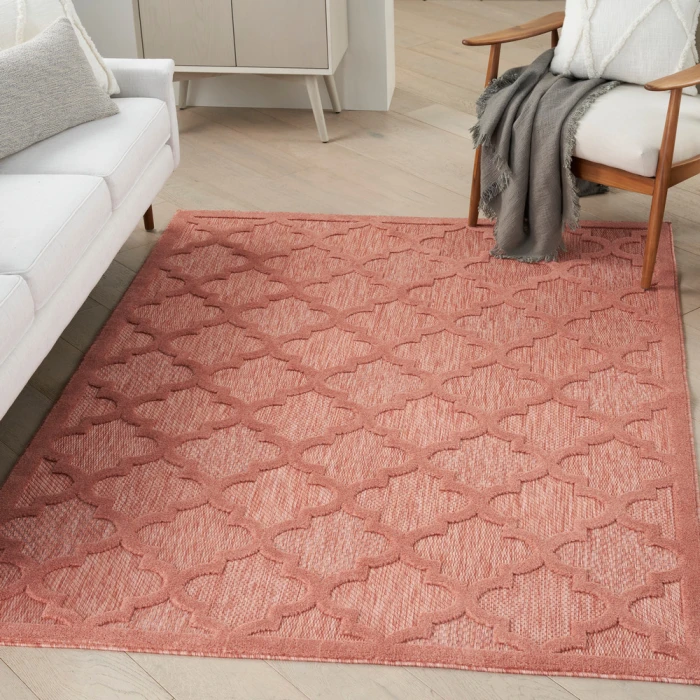 Nourison Easy Care Area Rug NES01 Coral/Orange