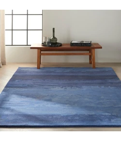 Calvin Klein Home Luster Wash SW18 Indigo 5 ft. 6 in. X 8 ft. Area Rug