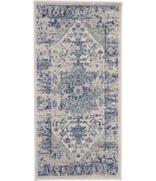 Nourison Tranquil Area Rug TRA06-Ivory/Light Blue