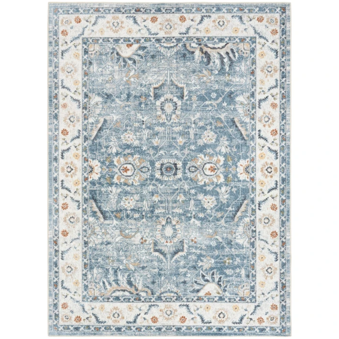 Nourison Astra Machine Washable Blue ASW20 4 ft. X 6 ft. Rect. Rug