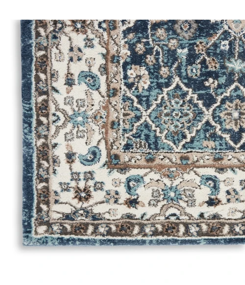 Kathy Ireland American Manor Area Rug AMR01 Blue/Ivory 3'11" x 5'11"