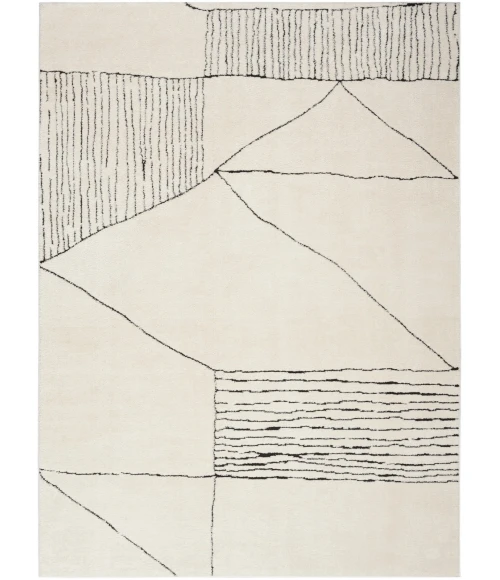 Nourison Modern Comfort Ivory Black MNC02 8 ft. X 10 ft. Rect. Rug