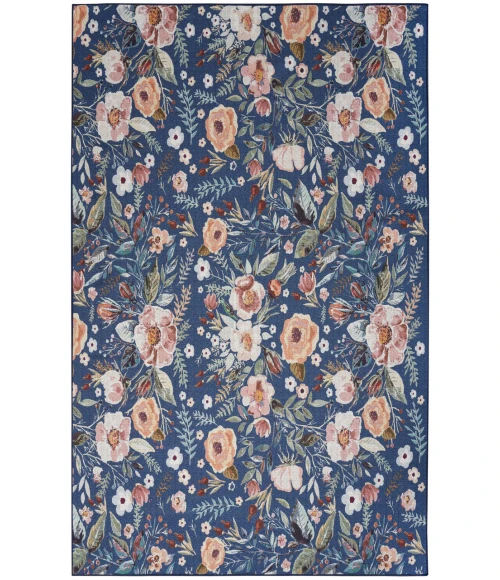 Nourison Nourison Washables Navy Multicolor NWB01 8 ft. X 10 ft. Rectangle Rug