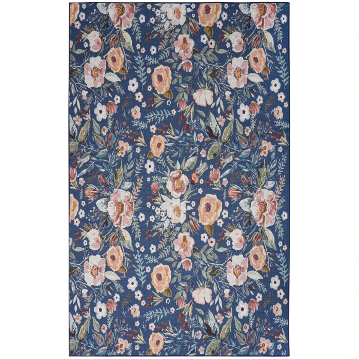Nourison Nourison Washables Navy Multicolor NWB01 8 ft. X 10 ft. Rectangle Rug