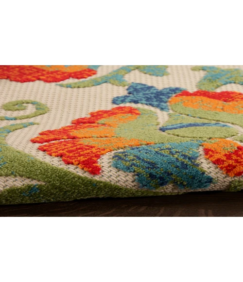 Nourison Aloha Red Multicolor ALH17 2 ft. 3 in. X 8 ft. Rectangle Rug