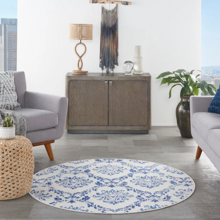 Nourison Whimsicle Area Rug WHS01-Ivory Navy
