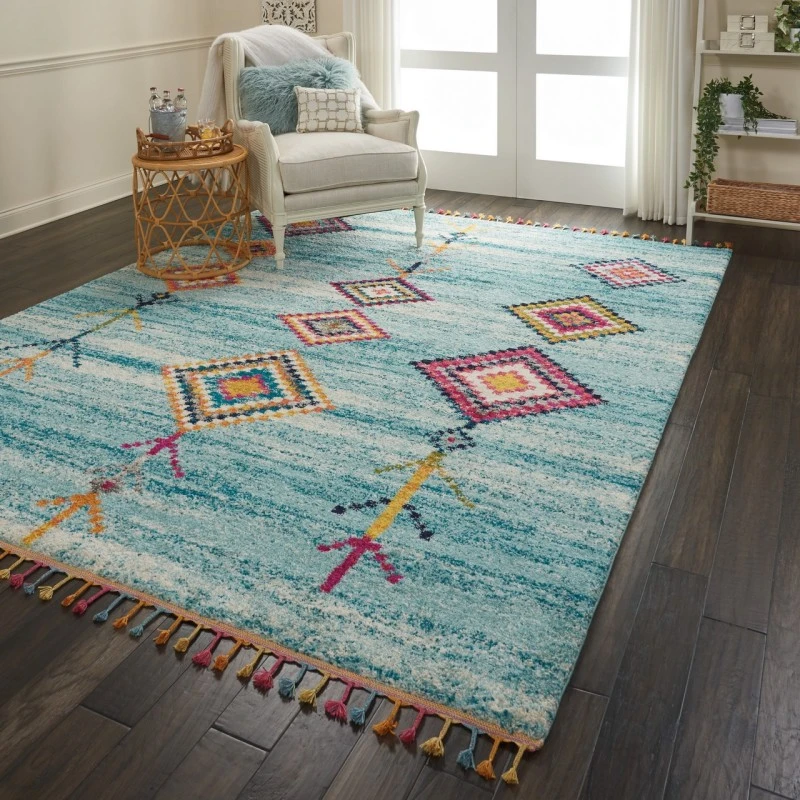Nourison Home Nomad Blue NMD04 7ft.10in. x 10ft.6in. Rect. Rug