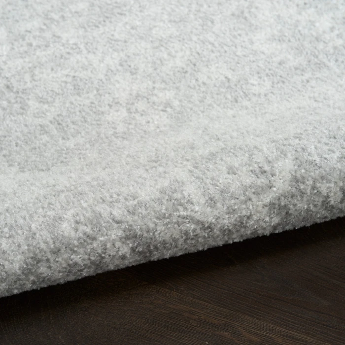 Nourison Astra Machine Washable Light Grey ASW11 2 ft. 2 in. X 8 ft. Rect. Rug
