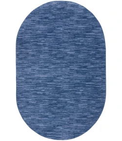Nourison Home Nourison Essentials NRE01 Navy Blue 6 ft. X 9 ft. Oval Area Rug
