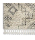 Nourison Oslo Shag Ivory/Grey OSL02 5 ft. X 8 ft. Rect. Rug