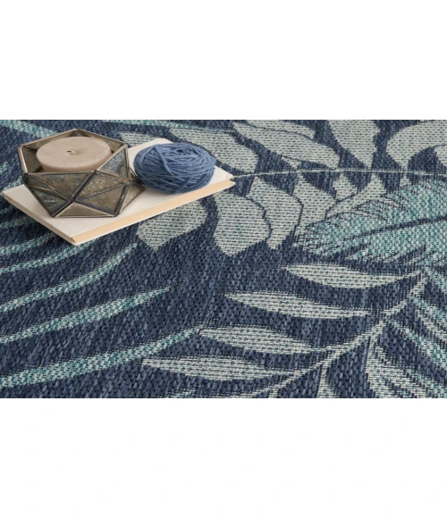 Nourison Garden Oasis Navy GOA02 5 ft. X 7 ft. Rectangle Rug