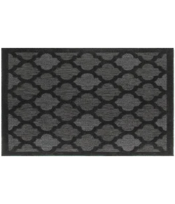 Nourison Home Easy Care NES01 Charcoal Black 5 ft. Square Area Rug