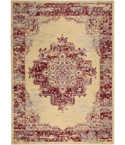 Nourison Home Grafix GRF14 Cream Red 3 ft. 9 in. X 5 ft. 9 in. Area Rug