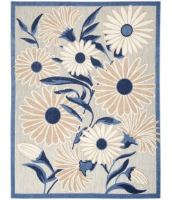 Nourison Home Aloha ALH33 Blue Grey 5 ft. 3 in. X 7 ft. 5 in. Area Rug