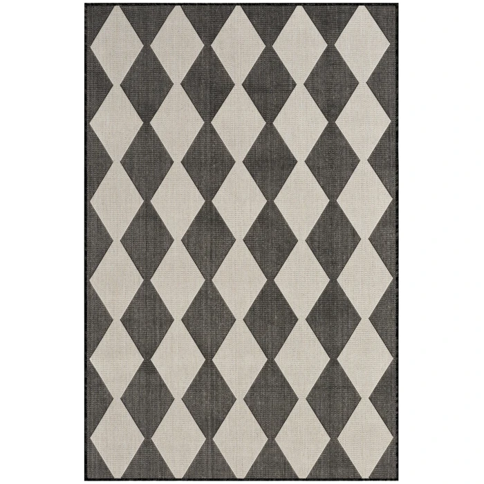 Nourison Positano Black POS04 4 ft. X 6 ft. Rect. Rug