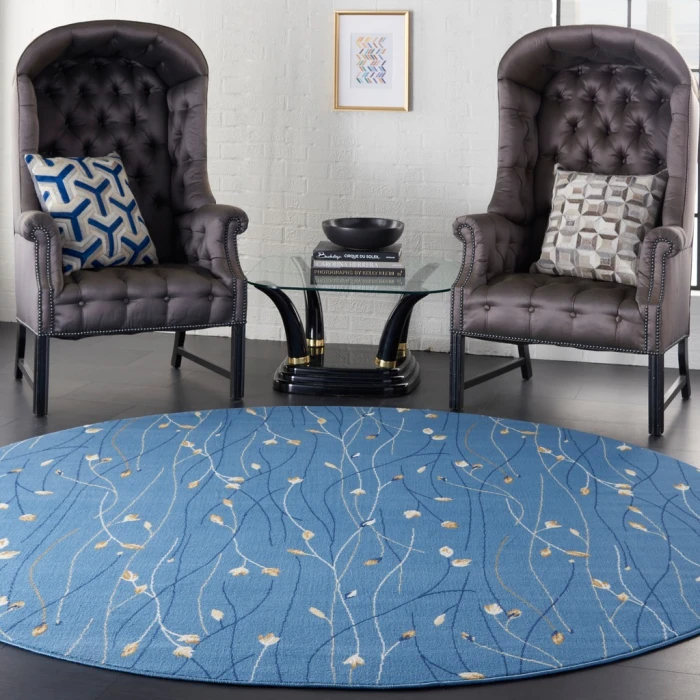 Nourison Grafix Round Area Rug GRF15-Light Blue