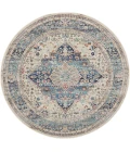 Nourison Vintage Kashan Area Rug VKA07-Ivory Blue