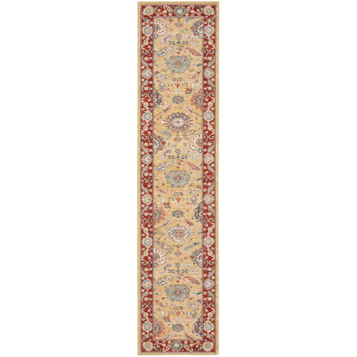 Nourison Parisa Area Rug PSA07 Gold Brick 2'3" x 10'