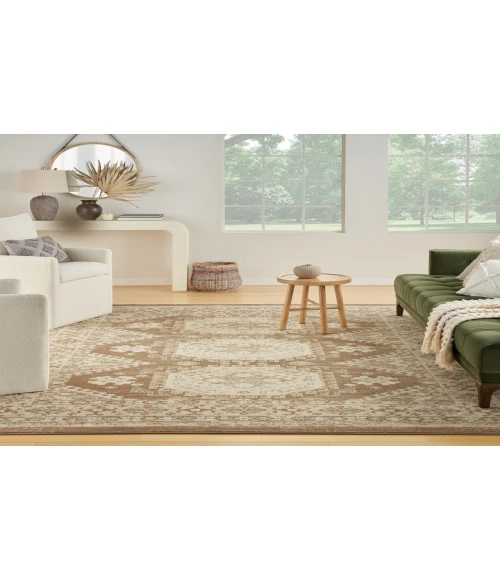 Nourison Serenity Home Ivory Mocha SRH01 7 ft. 10 in. X 9 ft. 10 in. Rectangle Rug