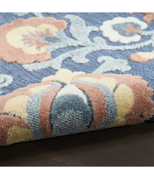 Nourison Aloha Blue Rose ALH17 2 ft. 8 in. X 4 ft. Rect. Rug