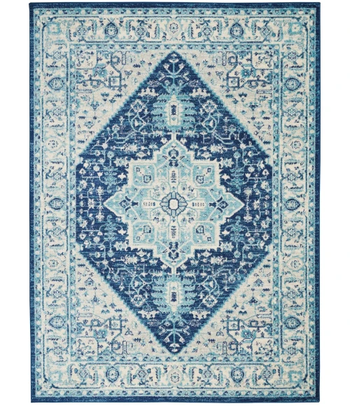 Nourison Tranquil Area Rug TRA06-Ivory/Navy