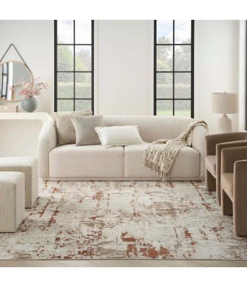 Nourison Quarry Ivory Rust QUA01 9 ft. X 12 ft. Rect. Rug