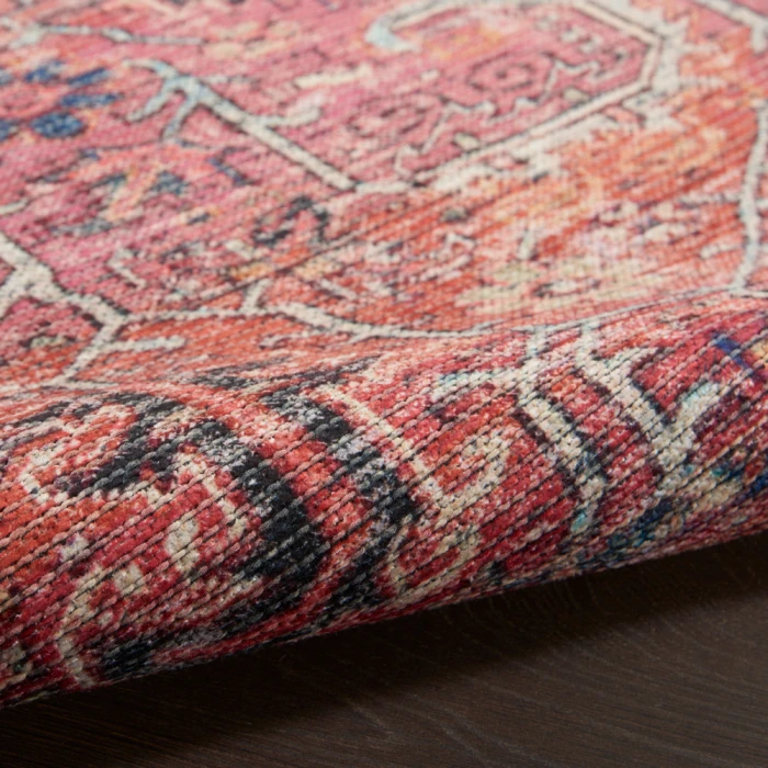Nicole Curtis Machine Washable Series 1 Area Rug SR102 Brick