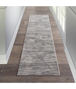 Michael Amini MA90 Uptown UPT01 Grey/Ivory 2 ft. 2 in. X 7 ft. 6 in. Area Rug