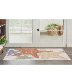 Nourison Home Aloha ALH28 Ivory Multicolor 2 ft. 8 in. X 4 ft. Area Rug
