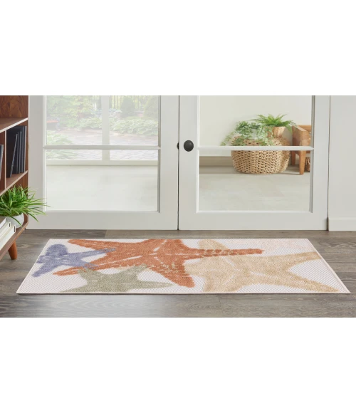 Nourison Aloha Ivory Multicolor ALH28 2 ft. 8 in. X 4 ft. Rectangle Rug