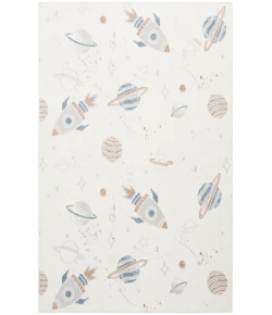 Nourison Home Astra Machine Washable ASW18 Ivory Multicolor 5 ft. 3 in. X 7 ft. Area Rug