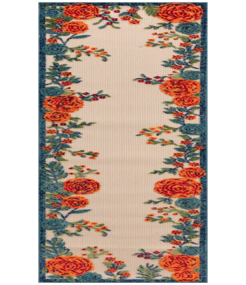 Nourison Aloha Ivory Multicolor ALH32 2 ft. 3 in. X 8 ft. Rectangle Rug
