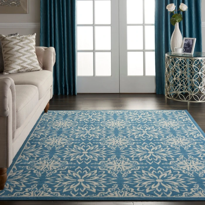 Nourison Jubilant Area Rug JUB06-Ivory/Blue