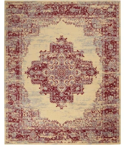Nourison Home Grafix GRF14 Cream Red 7 ft. 10 in. X 9 ft. 10 in. Area Rug