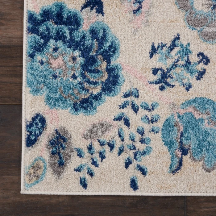 Nourison Tranquil Area Rug TRA02-Ivory/Light Blue