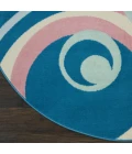 Nourison Grafix Round Area Rug GRF21-Blue Multi Colored