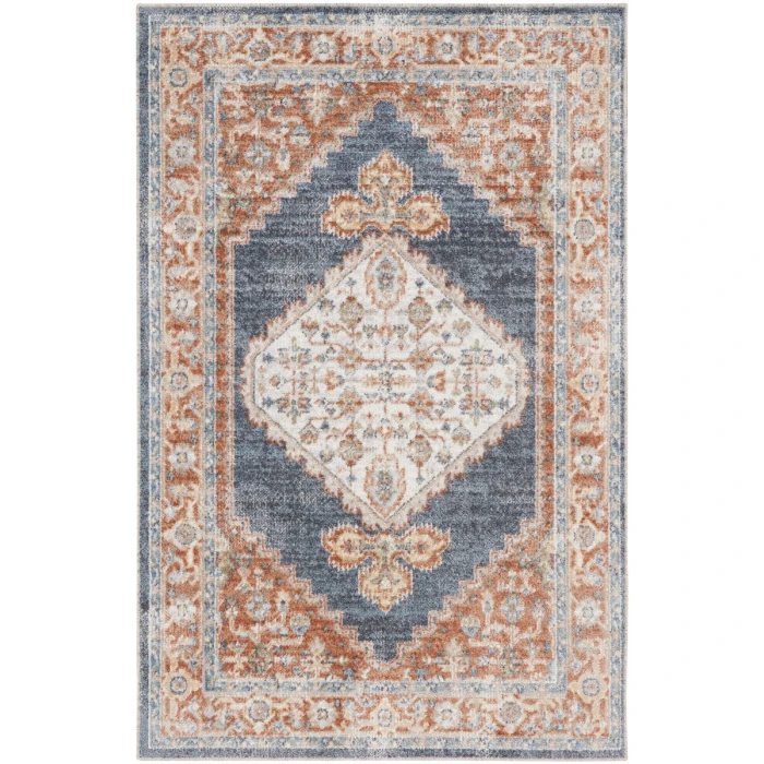 Nourison Astra Machine Washable Area Rug ASW11 Denim Multi