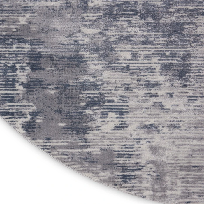 Nourison Rustic Textures Area Rug RUS05 Grey 7'10" Round