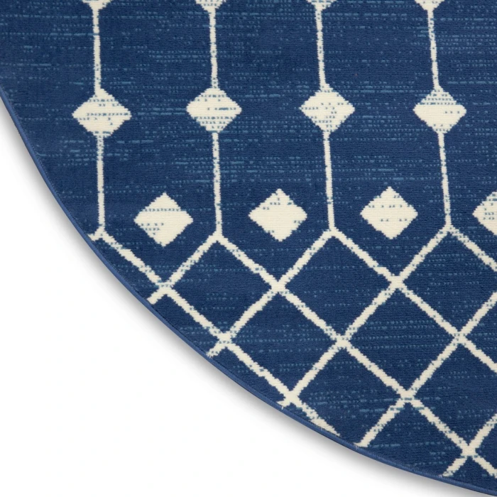 Nourison Grafix Round Area Rug GRF37-Navy
