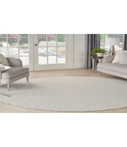 Nourison Home Courtyard COU01 Ivory Silver 6 ft. Round Area Rug