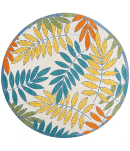 Nourison Aloha Area Rug ALH18 Ivory/Multi