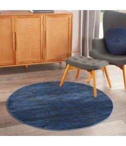 Nourison Home Nourison Essentials NRE01 Midnight Blue 4 ft. Round Area Rug