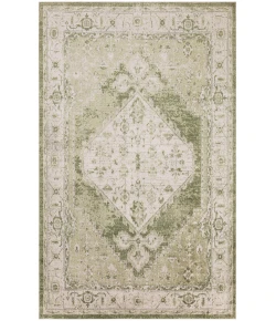 Nourison Home Astra Machine Washable ASW11 Ivory Green 4 ft. X 6 ft. Area Rug