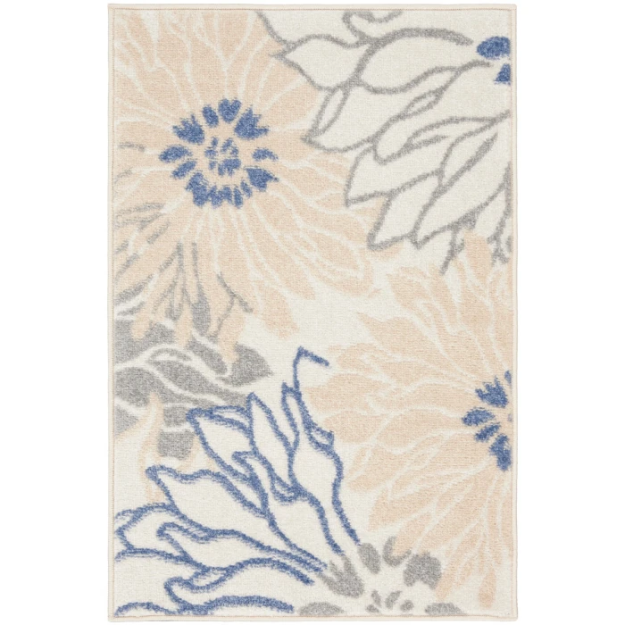 Nourison Passion Area Rug PSN17 Ivory Grey Blue